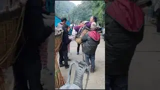 Pittuwallas of Kedarnath ,who carry pilgrims on their back in buckets... (Courtesy:T.P Ramachandran)