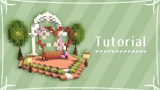 Minecraft: Heart Bench Build Tutorial ≫ Cute Garden Decoration