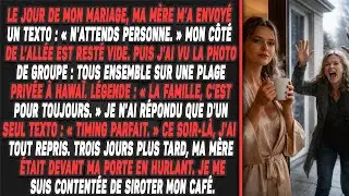 Ma mère boycotte mon mariage : Ma réponse l'a détruite.
