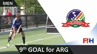 ARG 9-0 PUR Domene puts a dragflick high into the goal #JrPanam2016