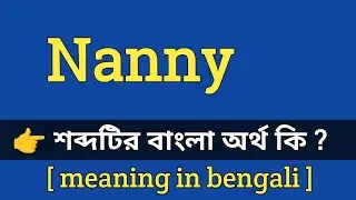 Nanny Meaning in Bengali With Example || nanny শব্দটির বাংলা অর্থ কি হবে ?