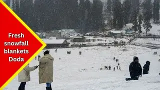 J&K: Fresh snowfall blankets higher reaches of the Bhalessa valley, as the temp drops in the valley