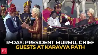 R-Day: Prez Murmu, Chief Guests Antonio Costa, Ursula receive warm welcome at Karavya Path