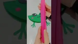 🟢 DIY Jumping Frog Craft 🐸 | Easy Paper Craft with Straw | Fun Activity for Kids🙂#foryoupage#paper