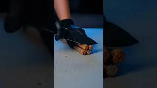 Can a knife slice through a rusty rebar?  #oddlysatisfying #relaxing #shorts