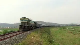 4500hp NGC WDG4 #12670 takes a massive curve at Deepor Beel | New Guwahati EMD loco