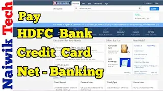 How to Pay HDFC Bank Credit Card Bill via Net Banking