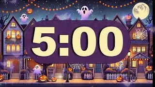 5 Minute Halloween Timer with Music and Countdown for Classroom 🎃🎵