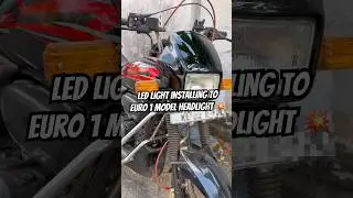 How to install an LED light in a Euro 1 Splendor headlight ⁉️ Check it out 💥 #shortsfeed #shorts