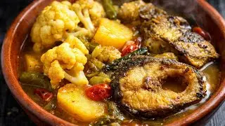 Bengali Village Style Macher Jhul 🍅 | Fullkopi, Shim & Tomato Fish Curry Recipe
