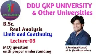 Real Analysis | limit and continuity MCQ | DDU GKP | B.Sc 2nd year. #ddugkp #realanalysis