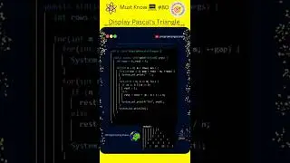 How To Code Java Display Pascal's Triangle 💯 #80 