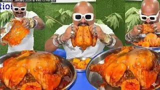 Bodybuilder ne do roasted murgi 3 kg chicken masala challenge funny Andaaz se khana khane ka Kiya✅