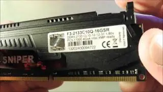 G SKILL Sniper Series 16GB 4 x 4GB DDR3 2133 PC3 17000 Quad Channel Kit Unboxed