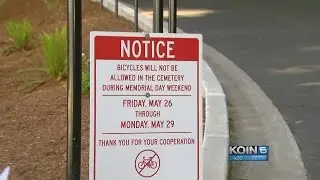 Cemetery blocks cyclists through Memorial Day