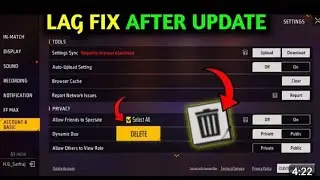 Best Lag Fix SETTINGS In Free fire | free fire lag problem After Update 