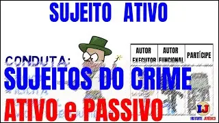 SUJEITOS DO CRIME | Sujeito Ativo e Sujeito Passivo | Direito Penal