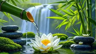 Soothing Spa Piano Music 🌿 Relaxing Sleep Music & Nature Sounds, Bamboo Water Fountain, Calm Music