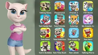 16 Talking Tom Games: Talking News,Talking Tom Friends 2,TTF World,Tom Gold Run,Tom Hero Dash,Angela