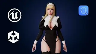 Nun Celestia &ndash; 3D Character for Games, VR & Animation