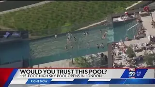 115-foot suspended glass 'sky pool' opens in London