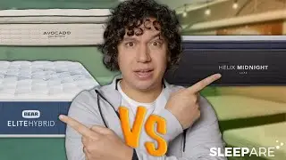 Helix Midnight Luxe VS Avocado Green Medium VS Bear Elite Hybrid Mattress Review & Comparison 2024