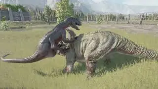 Indoraptor Hunting Sinoceratops &ndash; Fierce Prehistoric Battle!