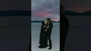 Made some magic at this White Sands sunset elopement 🖤🦢 #elopementphotographer #adventureelopement