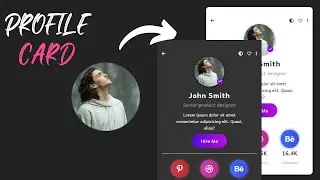 How To Create Profile Card With (HTML - CSS - JS)
