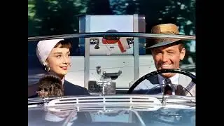 Sabrina 1954 Audrey Hepburn William Holden scene 2 colorized remastered 4k