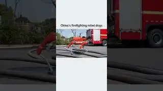 China&rsquo;s firefighting robots climb stairs & stream rescues live | #shorts