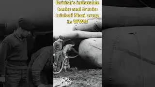 British's inflatable tanks and trucks tricked Nazi army in WWII  #shorts #facts #war #ghostarmy