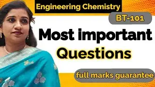 Important questions for BT101 Engineering Chemistry for you exam Jan 2025 RGPV Bhopal University