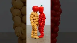 Fruit on the right touch Special Effects 🍅🥦3D Animation #shorts3D#vfxhd