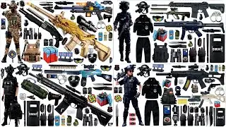 Mystery box unboxing, Special police weapon toy set unboxing, Barrett, AWM sniper rifle