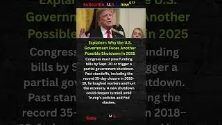 Why the U.S. Government Could Shut Down Again This Month | Explainer #shorts #US news #USA
