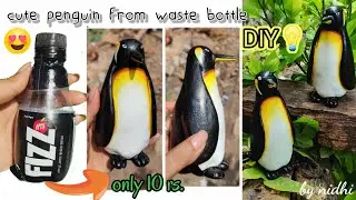 PENGUIN CRAFT FROM PLASTIC BOTTLE |  ART FROM HEART | APPY FIZZ BOTTLE CRAFT | BEST OUT OF WASTE