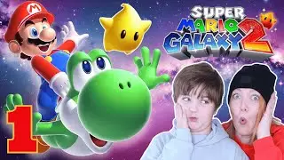 SUPER MARIO GALAXY 2 Gameplay: Our New Adventure Begins | Kids Gaming with Ima and Jessy
