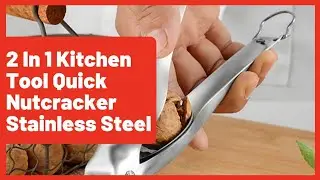 2 In 1 Kitchen Tool Quick Nutcracker Stainless Steel Clip Chestnut Pliers Walnut Cutter Nut Opener M