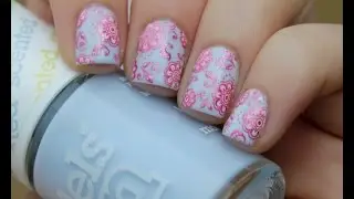 Pink Flowers Stamped Decal Tutorial
