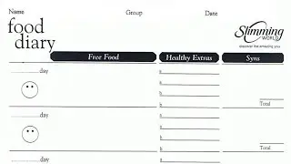 FOOD DIARY SLIMMING WORLD