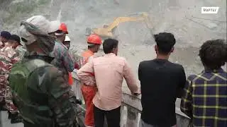 One dead, nine trapped as under-construction tunnel collapses in India's Jammu #NEWS today