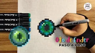Como pintar un OJO DE ENDER en PIXEL ART – Tutorial paso a paso #pixelart #minecraft
