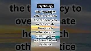 Psychology: Spotlight Effect🧠#PsychologyFacts #SpotlightEffect #Psychology #SelfAwareness #shorts