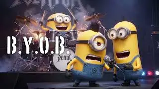 Bob, Carl and Dave sing the song B.Y.O.B. but (only use drums)
