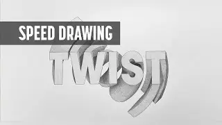 3D Type - TWIST - sketch and speed drawing