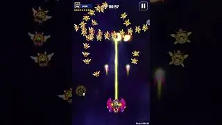 Space shooter | level 1-4 | wave 1/8 | laser & green weapon | Android or mobile game |