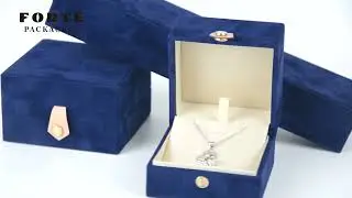 FORTE luxury royal blue velvet custom jewelry packaging box