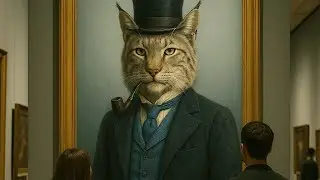 Baron Lennart &ndash; The Lynx Dandy | Printable Animal Wall Art