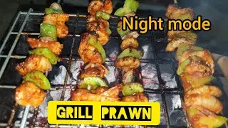 Village Cooking|Charcoal grill prawn recipe. #BBQgrillprawn #prawngrill #outdoorshoot